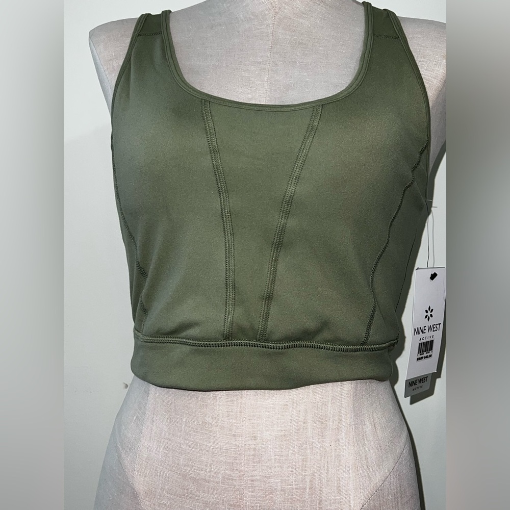 Nine west scoop, neck, sports bra